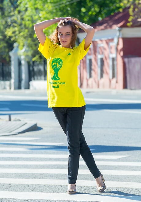 Sylphlike teen Nikia A baring tiny tits and hot ass outdoor